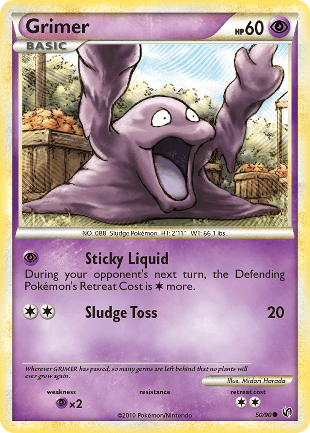 Carta Grimer 50/90 do set HS—Undaunted — Pokémon TCG | Bynx