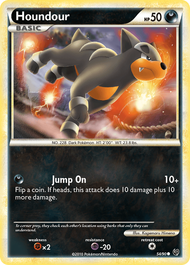 Carta Houndour 54/90 do set HS—Undaunted — Pokémon TCG | Bynx