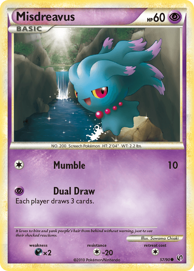Carta Misdreavus 57/90 do set HS—Undaunted — Pokémon TCG | Bynx