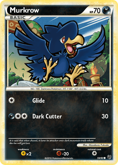 Carta Murkrow 59/90 do set HS—Undaunted — Pokémon TCG | Bynx