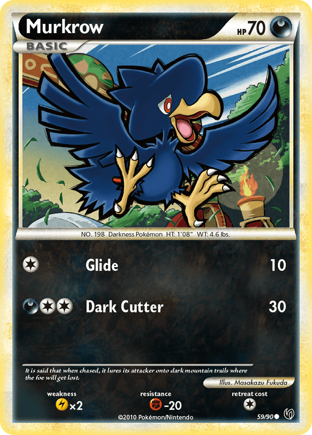 Carta Murkrow 59/90 do set HS—Undaunted — Pokémon TCG | Bynx
