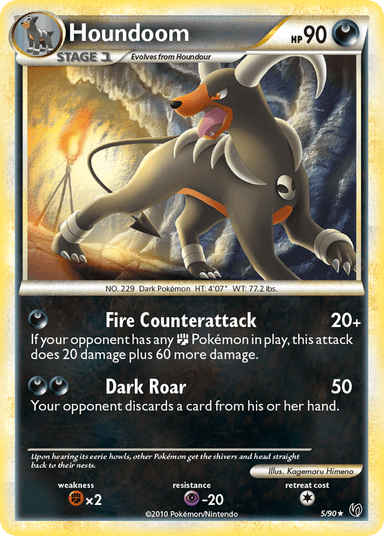 Carta Houndoom 5/90 do set HS—Undaunted — Pokémon TCG | Bynx