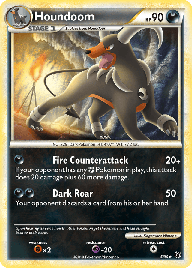 Carta Houndoom 5/90 do set HS—Undaunted — Pokémon TCG | Bynx