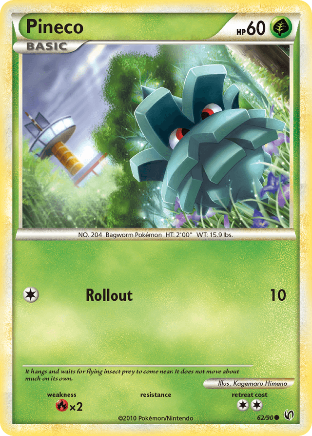 Carta Pineco 62/90 do set HS—Undaunted — Pokémon TCG | Bynx