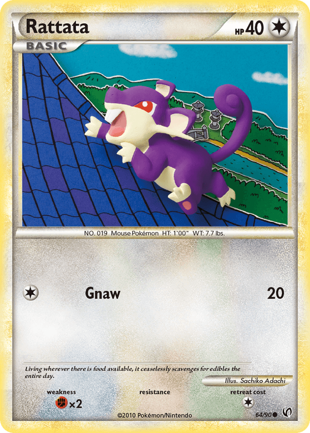 Carta Rattata 64/90 do set HS—Undaunted — Pokémon TCG | Bynx