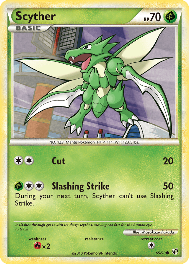 Carta Scyther 65/90 do set HS—Undaunted — Pokémon TCG | Bynx