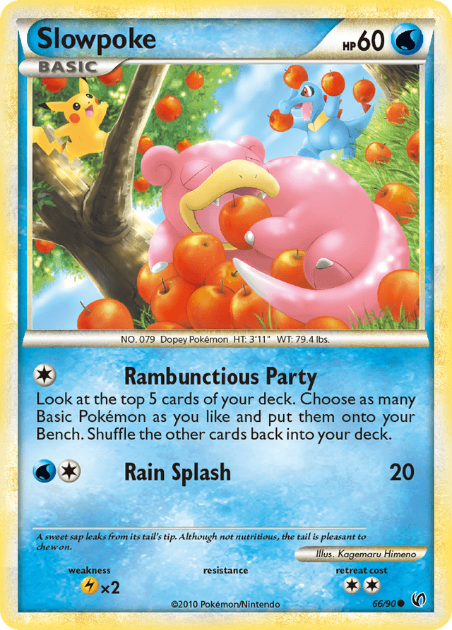 Carta Slowpoke 66/90 do set HS—Undaunted — Pokémon TCG | Bynx
