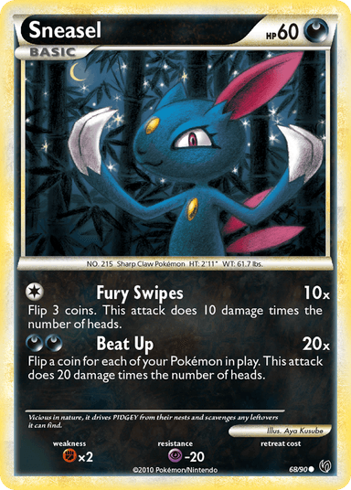 Carta Sneasel 68/90 do set HS—Undaunted — Pokémon TCG | Bynx