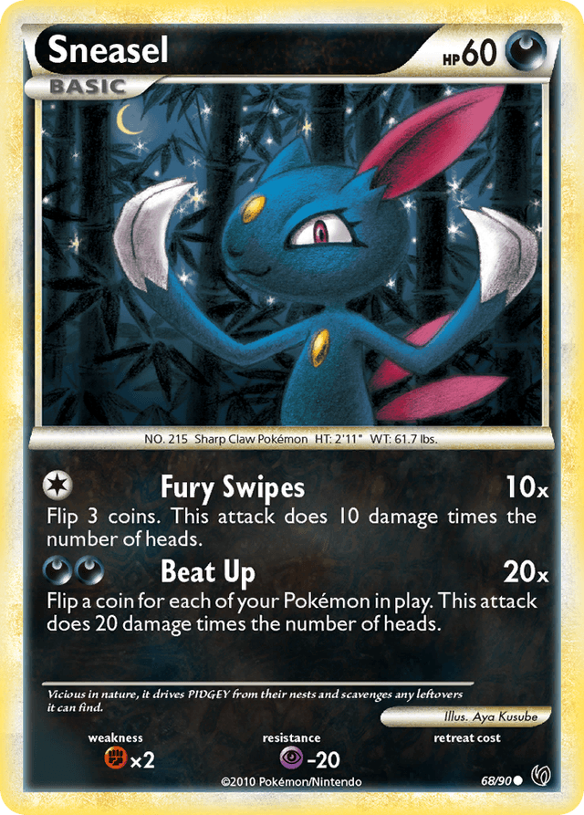 Carta Sneasel 68/90 do set HS—Undaunted — Pokémon TCG | Bynx