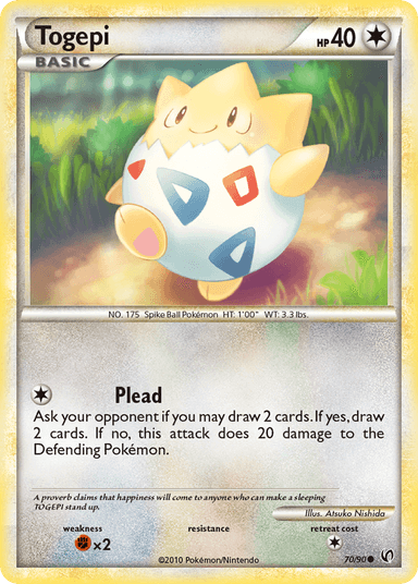 Carta Togepi 70/90 do set HS—Undaunted — Pokémon TCG | Bynx