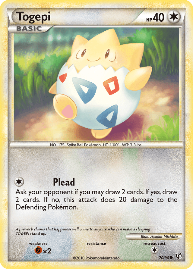 Carta Togepi 70/90 do set HS—Undaunted — Pokémon TCG | Bynx