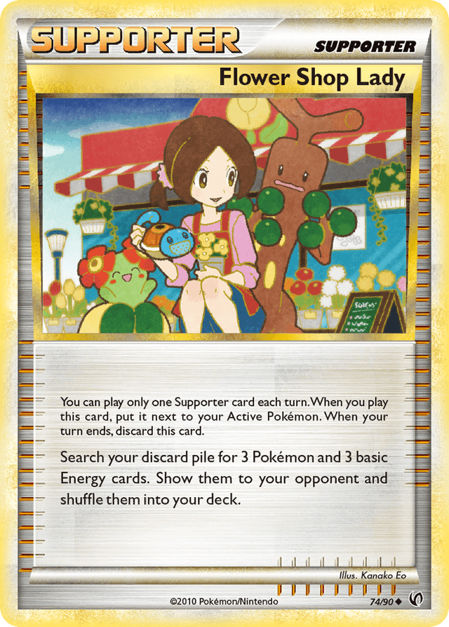 Carta Flower Shop Lady 74/90 do set HS—Undaunted — Pokémon TCG | Bynx