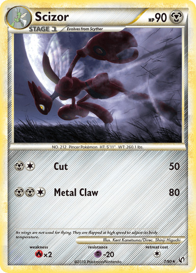 Carta Scizor 7/90 do set HS—Undaunted — Pokémon TCG | Bynx
