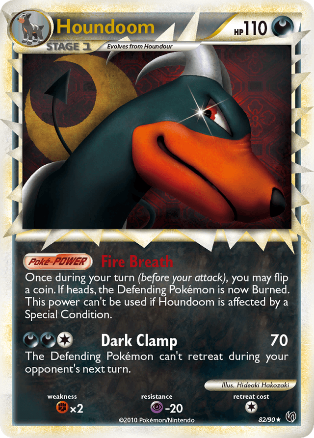 Carta Houndoom 82/90 do set HS—Undaunted — Pokémon TCG | Bynx