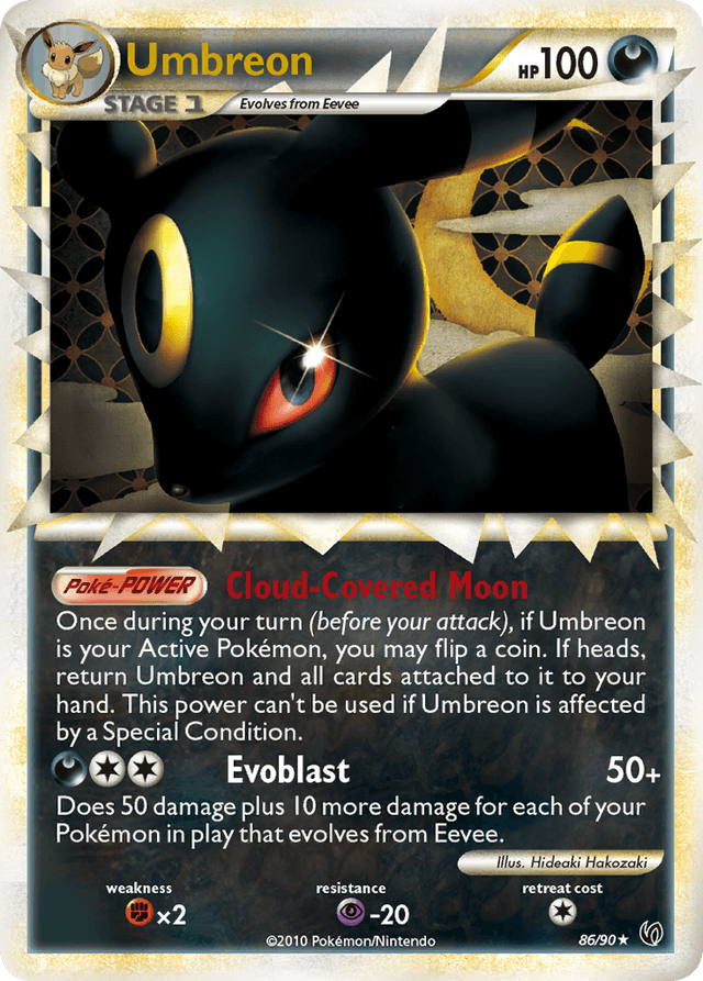 Carta Umbreon 86/90 do set HS—Undaunted — Pokémon TCG | Bynx