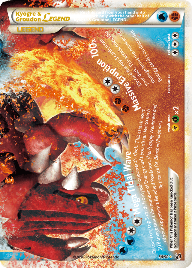 Carta Kyogre & Groudon LEGEND 88/90 do set HS—Undaunted — Pokémon TCG | Bynx