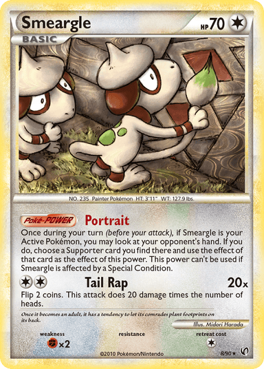 Carta Smeargle 8/90 do set HS—Undaunted — Pokémon TCG | Bynx