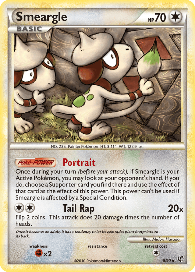 Carta Smeargle 8/90 do set HS—Undaunted — Pokémon TCG | Bynx