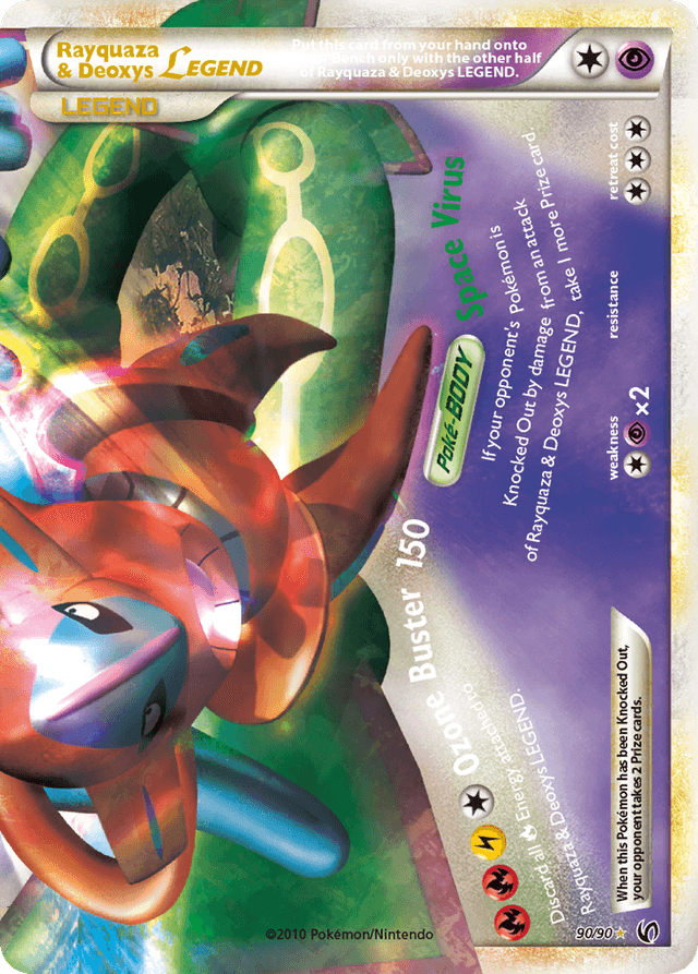 Carta Rayquaza & Deoxys LEGEND 90/90 do set HS—Undaunted — Pokémon TCG | Bynx