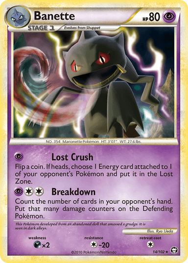 Carta Banette 14/102 do set HS—Triumphant — Pokémon TCG | Bynx