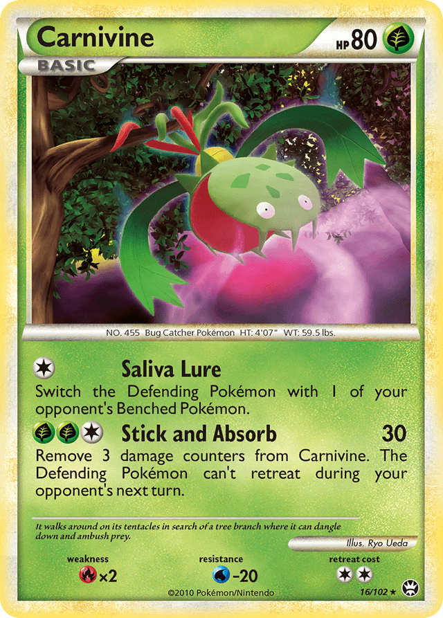 Carta Carnivine 16/102 do set HS—Triumphant — Pokémon TCG | Bynx