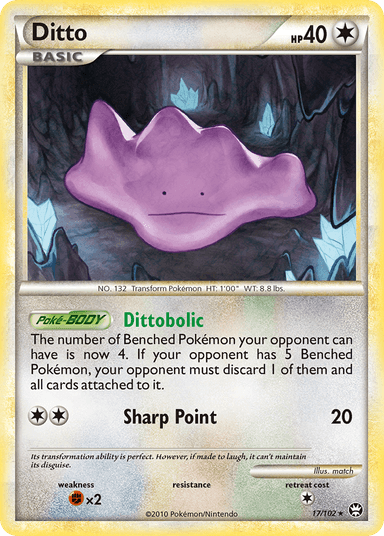 Carta Ditto 17/102 do set HS—Triumphant — Pokémon TCG | Bynx