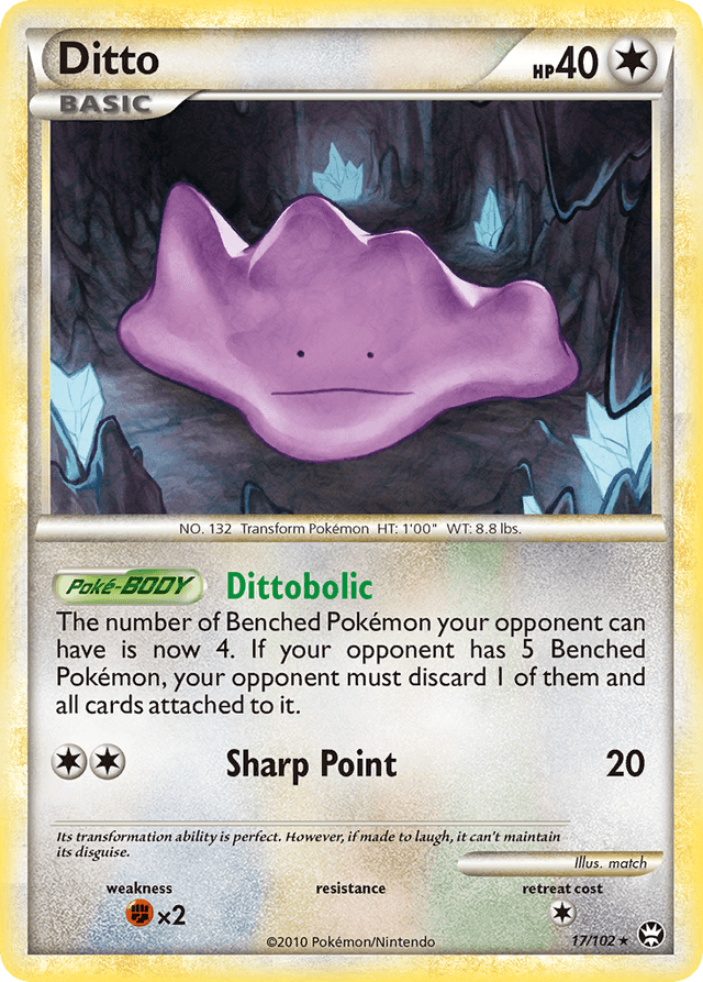 Carta Ditto 17/102 do set HS—Triumphant — Pokémon TCG | Bynx