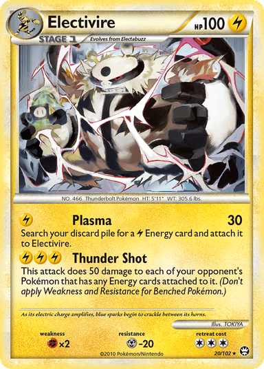 Carta Electivire 20/102 do set HS—Triumphant — Pokémon TCG | Bynx
