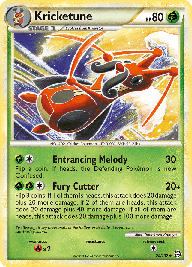 Carta Kricketune 24/102 do set HS—Triumphant — Pokémon TCG | Bynx