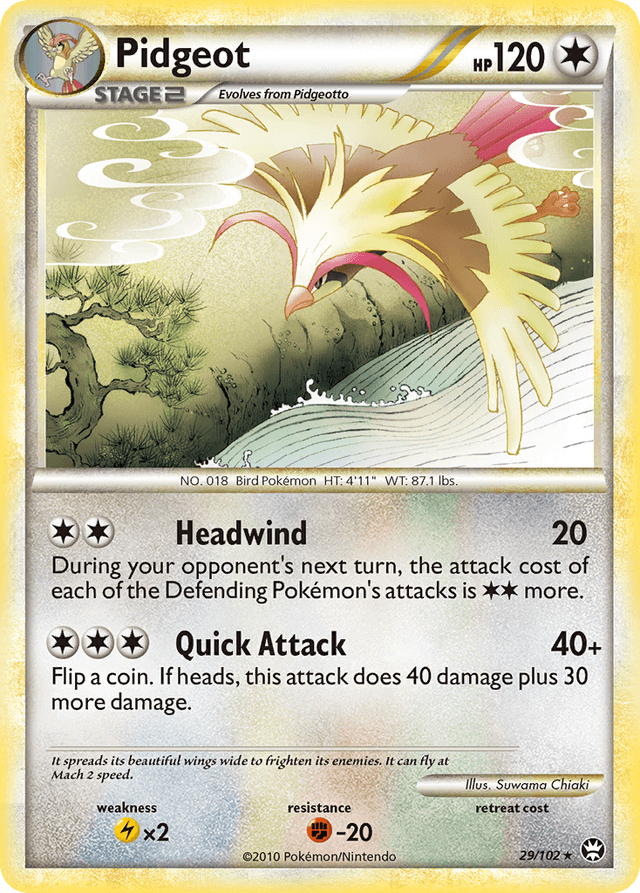 Carta Pidgeot 29/102 do set HS—Triumphant — Pokémon TCG | Bynx