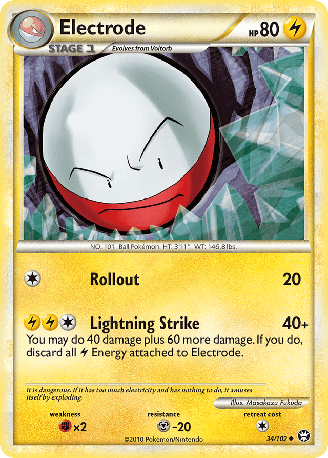 Carta Electrode 34/102 do set HS—Triumphant — Pokémon TCG | Bynx