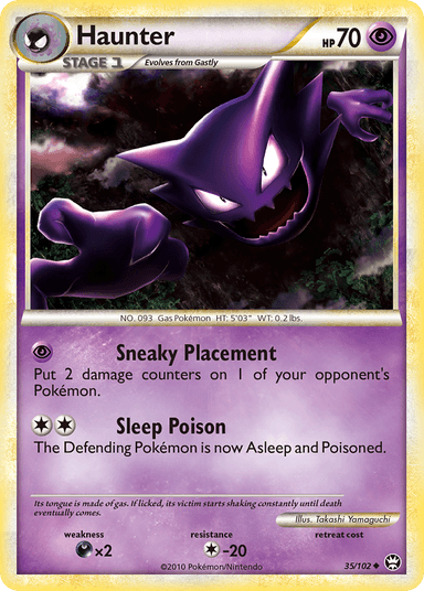 Carta Haunter 35/102 do set HS—Triumphant — Pokémon TCG | Bynx