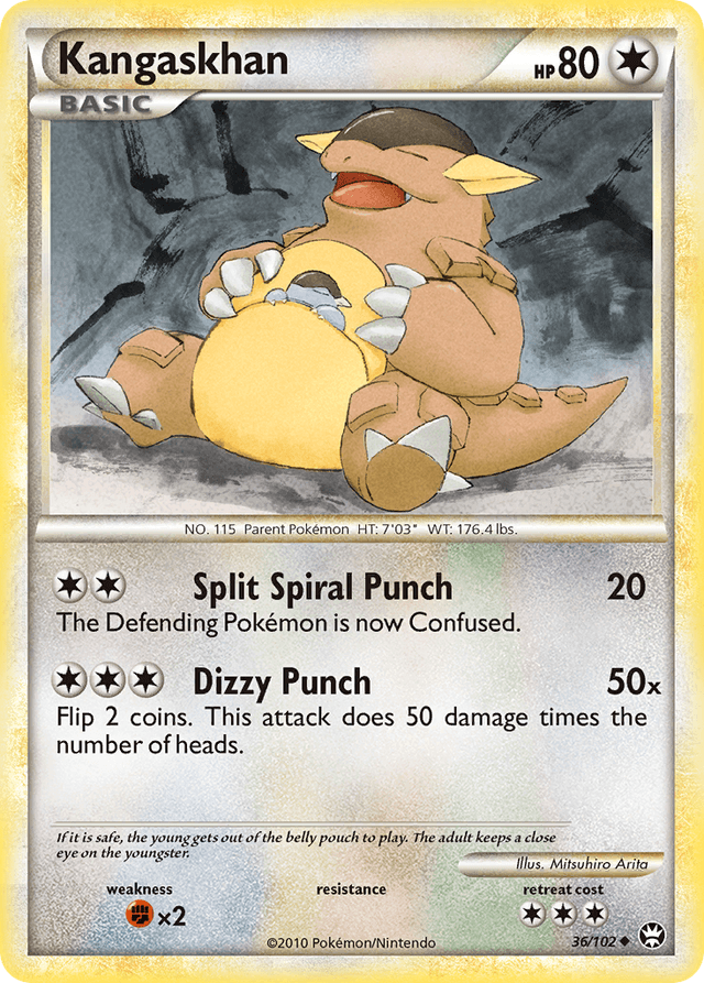 Carta Kangaskhan 36/102 do set HS—Triumphant — Pokémon TCG | Bynx