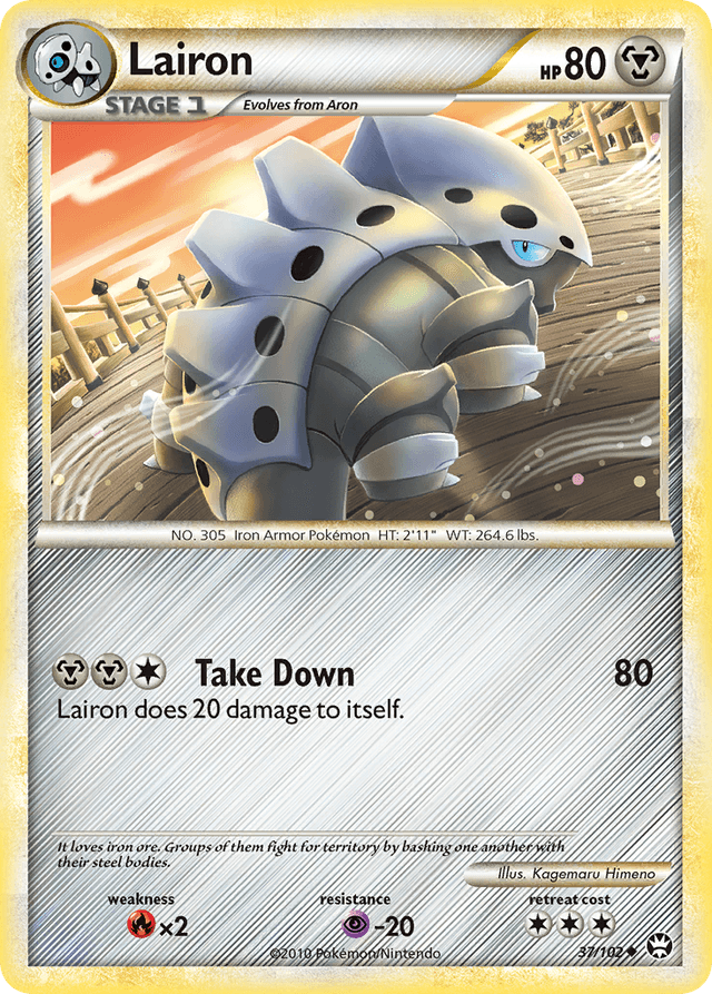 Carta Lairon 37/102 do set HS—Triumphant — Pokémon TCG | Bynx