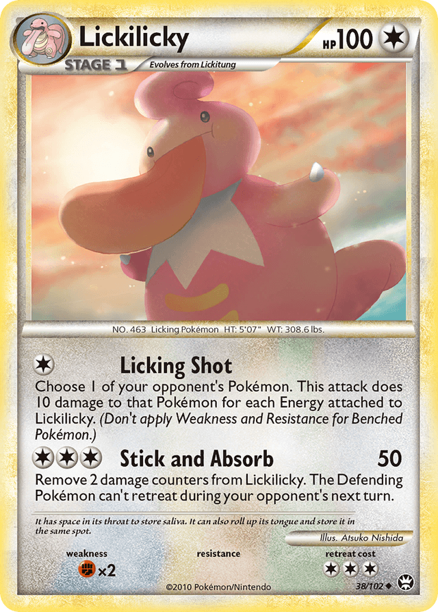Carta Lickilicky 38/102 do set HS—Triumphant — Pokémon TCG | Bynx