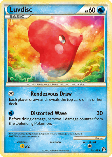 Carta Luvdisc 39/102 do set HS—Triumphant — Pokémon TCG | Bynx