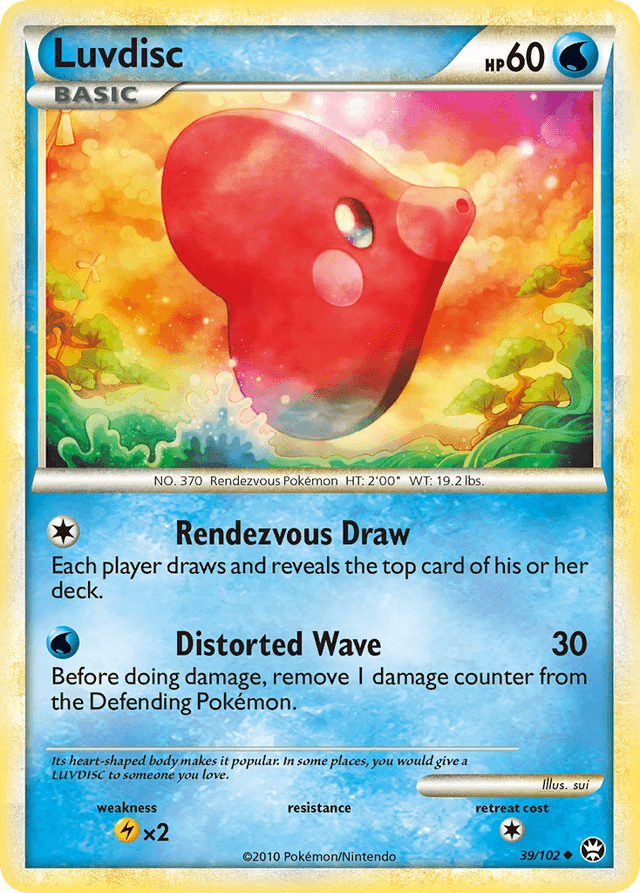 Carta Luvdisc 39/102 do set HS—Triumphant — Pokémon TCG | Bynx