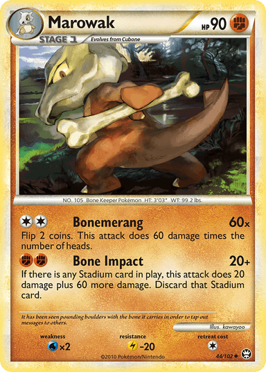 Carta Marowak 44/102 do set HS—Triumphant — Pokémon TCG | Bynx