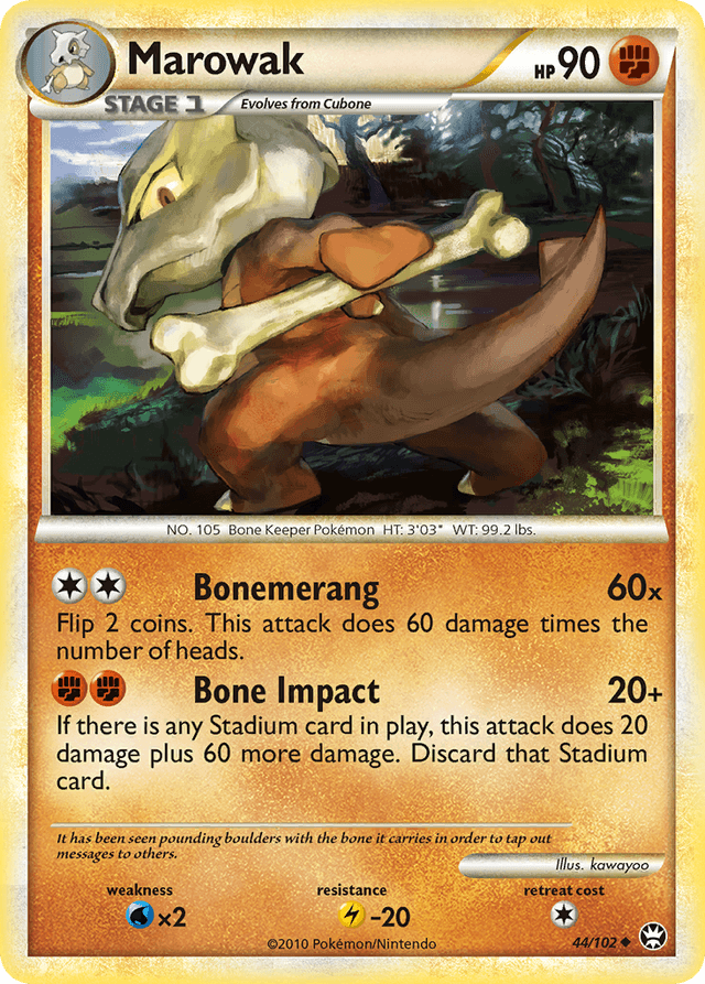 Carta Marowak 44/102 do set HS—Triumphant — Pokémon TCG | Bynx