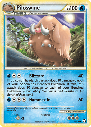 Carta Piloswine 48/102 do set HS—Triumphant — Pokémon TCG | Bynx