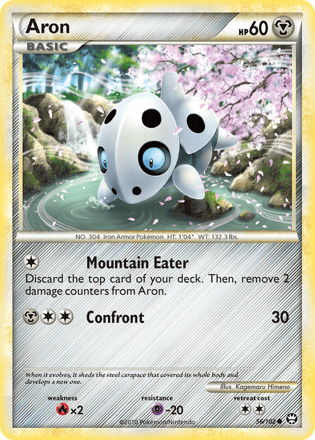 Carta Aron 56/102 do set HS—Triumphant — Pokémon TCG | Bynx