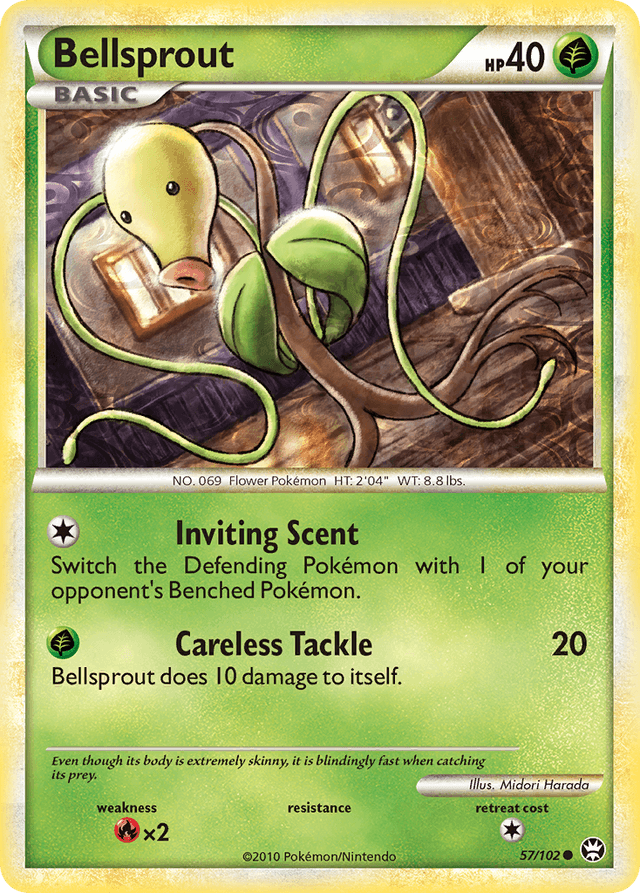 Carta Bellsprout 57/102 do set HS—Triumphant — Pokémon TCG | Bynx