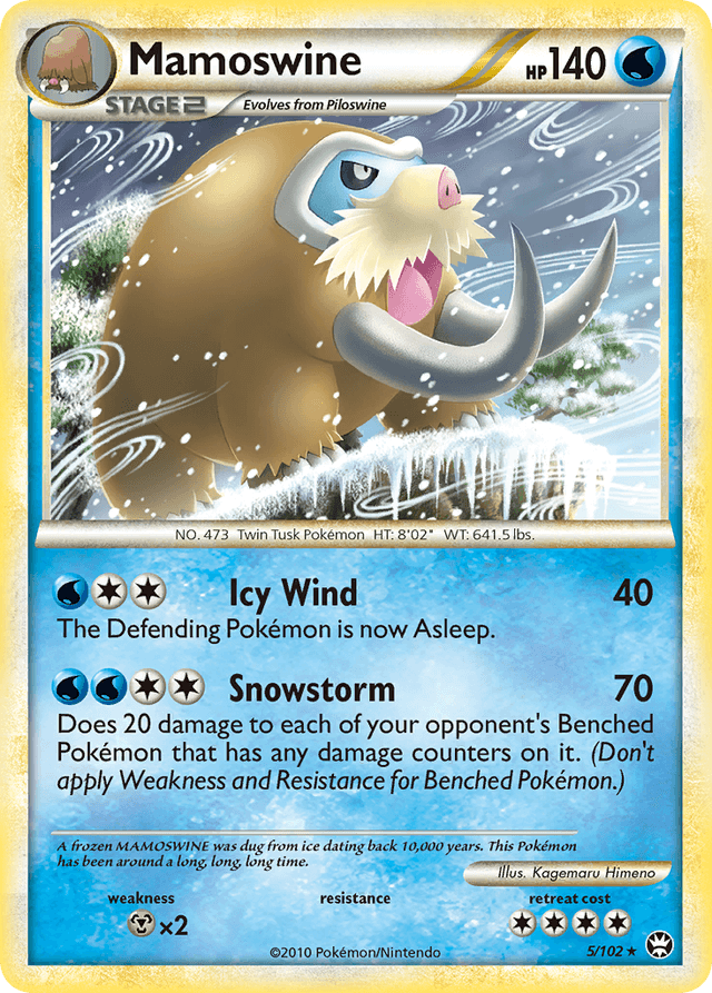 Carta Mamoswine 5/102 do set HS—Triumphant — Pokémon TCG | Bynx