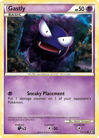 Carta Gastly 63/102 do set HS—Triumphant — Pokémon TCG | Bynx