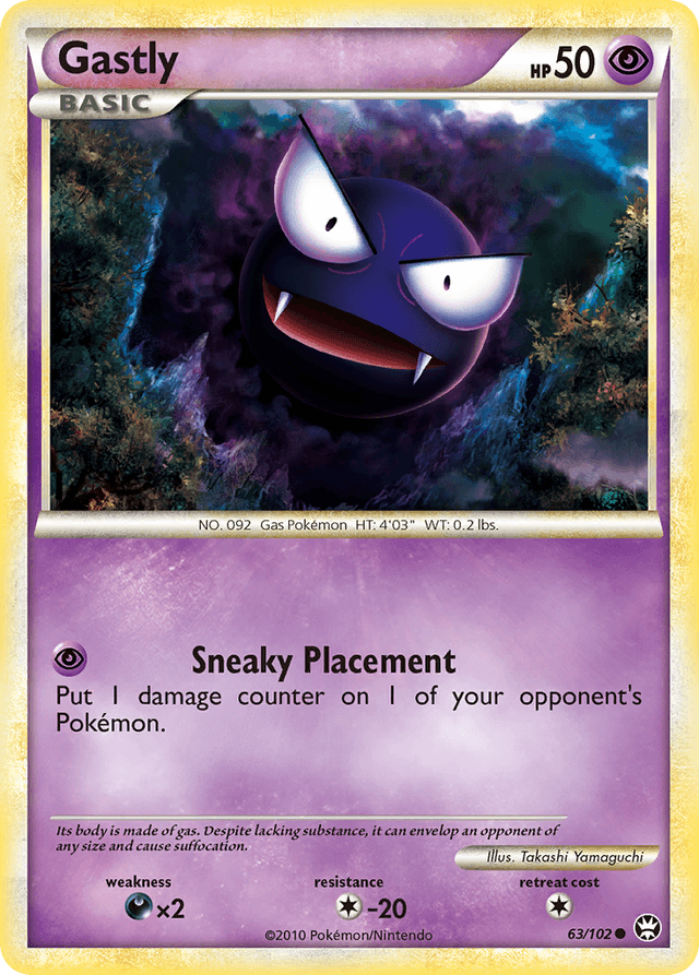 Carta Gastly 63/102 do set HS—Triumphant — Pokémon TCG | Bynx