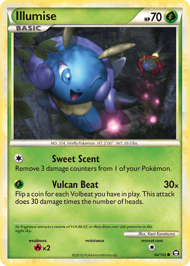 Carta Illumise 64/102 do set HS—Triumphant — Pokémon TCG | Bynx