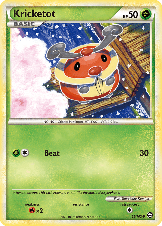 Carta Kricketot 65/102 do set HS—Triumphant — Pokémon TCG | Bynx