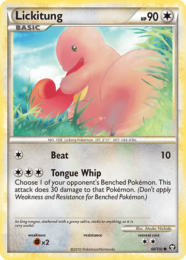 Carta Lickitung 66/102 do set HS—Triumphant — Pokémon TCG | Bynx