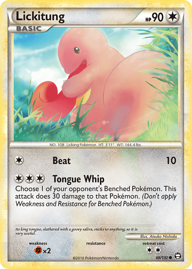 Carta Lickitung 66/102 do set HS—Triumphant — Pokémon TCG | Bynx
