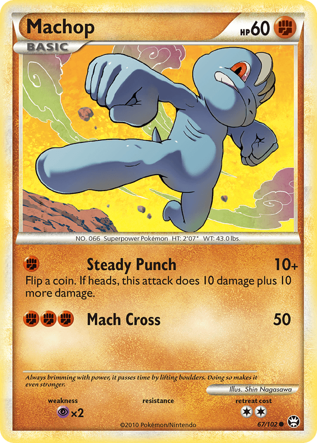 Carta Machop 67/102 do set HS—Triumphant — Pokémon TCG | Bynx